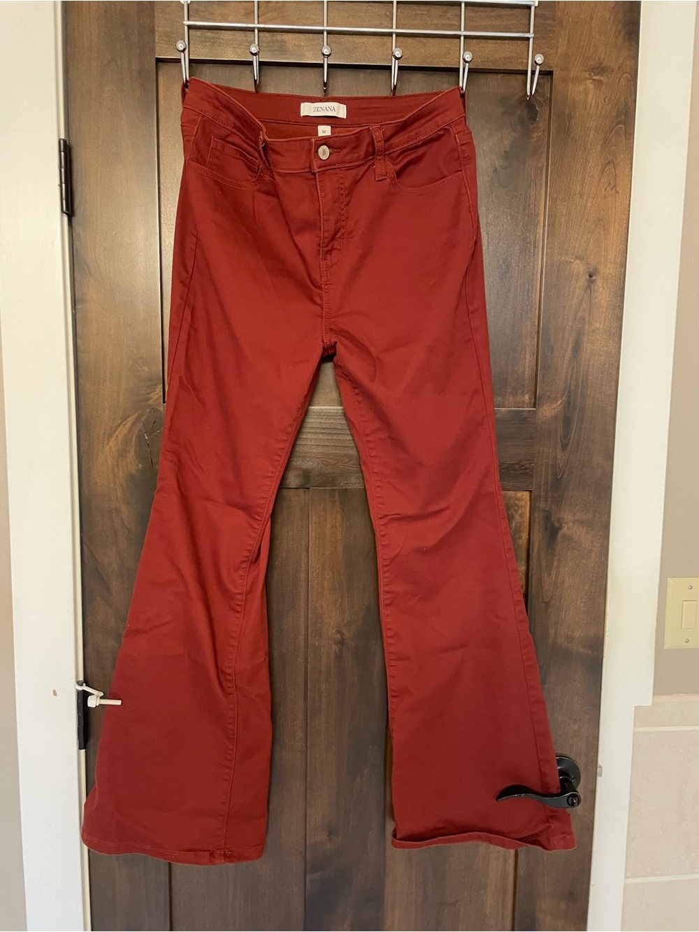 Zenana Outfitters Brick Red High-Rise Jeans